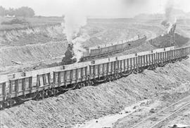 Northern Pacific steam locomotive on the Lake Superior Division circa 1920.