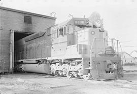 Northern Pacific diesel locomotive number 3608 at Auburn, Washington, in 1970.