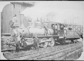 Northern Pacific steam locomotive 977, circa 1890.