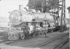 Northern Pacific steam locomotive 2601 at Tacoma, Washington, circa 1946.