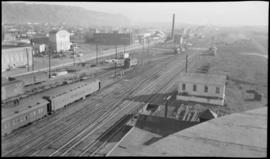 Northern Pacific passenger yard at Billings, Montana, circa 1950.