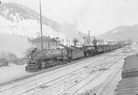 Northern Pacific mail train at Lester, Washington, in 1955.