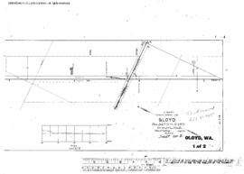 Plat Map of Northern Pacific Facilities at Gloyd, Washington, 1910