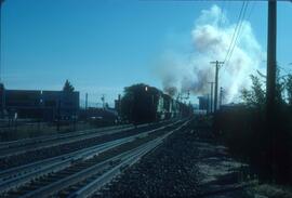 Burlington Northern 6385 at Spokane, Washington in 1985.