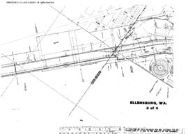 Plat Map of Northern Pacific Facilities at Ellensburg, Washington, undated