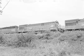 Burlington Northern diesel locomotive 5328 at Clyde, Illinois in 1972.