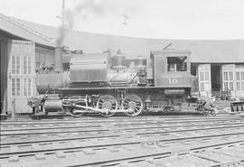 Northern Pacific steam locomotive 10 at Brainerd, Minnesota, in 1952.