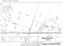 Plat Map of Northern Pacific Facilities at Union Gap, Washington, 1947