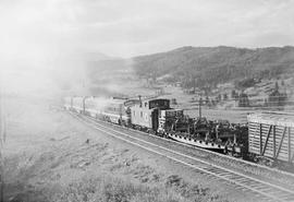 Northern Pacific diesel locomotive 7000 at Muir, Montana, in 1954.