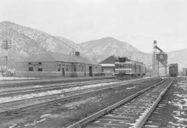 Northern Pacific station at Paradise, Montana, in 1952.