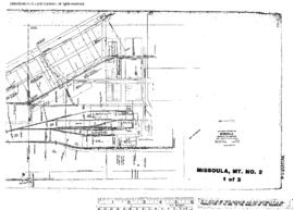 Plat Map of Northern Pacific Facilities at Missoula, Montana, 1974