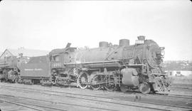 Northern Pacific steam locomotive 2261 at Seattle, Washington, in 1957.