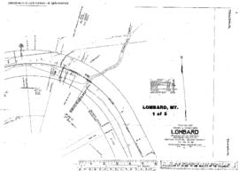 Plat Map of Northern Pacific Facilities at Lombard, Montana, 1927