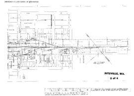 Plat Map of Northern Pacific Facilities at Ritzville, Washington, 1945