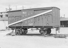 French box car at Olympia, Washington, circa 1954.