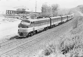 Northern Pacific passenger train number 408 at Tacoma, Washington, in 1968.