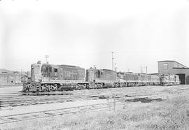 Burlington Northern diesel locomotive 1882 at Auburn, Washington in 1970.