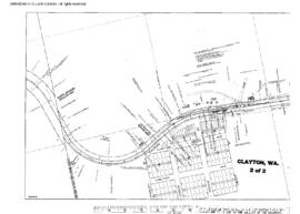 Plat Map of Great Northern Facilities at Clayton, Washington, undated