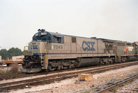 CSX Transportation diesel locomotive 7049 at Montgomery, Alabama on July 30, 1987.