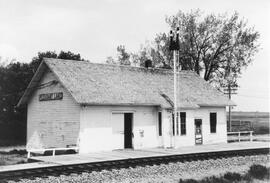 Great Northern Depot at Pleasant Lake, North Dakota, 1968