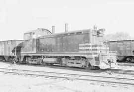 Northern Pacific diesel locomotive number 100 at Brainerd, Minnesota, in 1950.