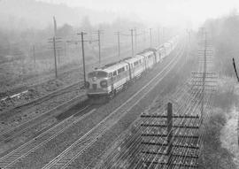 Electro-Motive Division diesel locomotive at Allentown, Washington, in 1946.