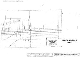Plat Map of Great Northern Facilities at Malta, Montana, 1960
