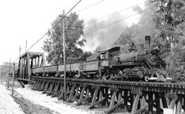 Pacific Coast Railroad freight train at Elliott, Washington in 1951.