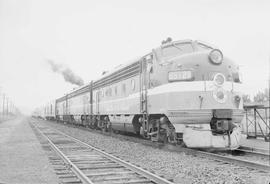 Northern Pacific Vista-Dome North Coast Limited at East Auburn, Washington, circa 1955.