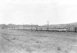 Burlington Northern diesel locomotive 9806 at Cle Elum, Washington in 1970.