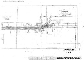 Plat Map of Northern Pacific Facilities at Thomas, Washington, 1908