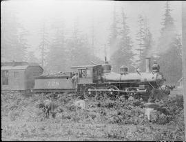 Northern Pacific steam locomotive 728, circa 1890.