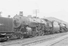 Northern Pacific steam locomotive 1707 at Brainerd, Minnesota, in 1954.