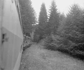 Port of Tillamook Bay Passenger Car Number 55 at Tillamook, Oregon in October, 1988.