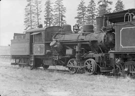Craig Mountain Lumber Company Steam Locomotive Number 4 at Winchester, Idaho, circa 1948.