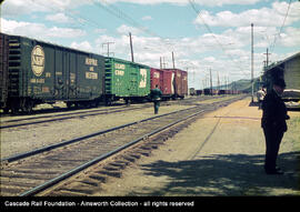 The Milwaukee Road depot at Beverly, Washington in the 1970s.