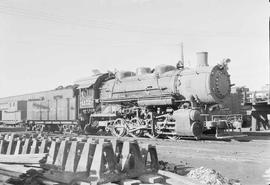 Northern Pacific steam locomotive 1172 at Northtown, Minnesota, in 1954.