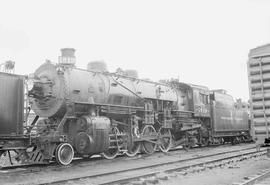 Northern Pacific steam locomotive 1819 at Brainerd, Minnesota, in 1954.