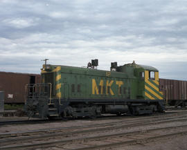 Missouri, Kansas & Texas Railway diesel locomotive 12 at Oklahoma City, Oklahoma on June 23, ...