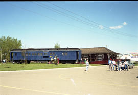 Northern Alberta Railways depot at Dawson Creek, British Columbia on May 27, 1990.