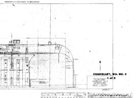 Plat Map of Great Northern Facilities at Conkelley, Washington, 1959