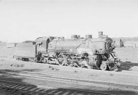 Northern Pacific steam locomotive 2246 at Northtown, Minnesota, in 1954.