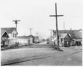 Seattle & Rainier Valley Railway tracks in  Renton, Washington, 1920