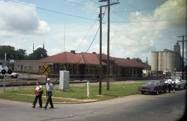 Missouri Pacific Railroad depot at Morrilton, Arkansas on July 7, 1982.