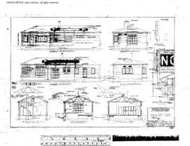 Northern Pacific Engineering Drawing, Freight House at Grandview, Washington, 1953