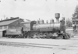 Rayonier Incorporated Steam Locomotive Number 2 at Railroad Camp, Washington, circa 1948.