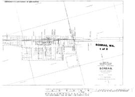 Plat Map of Northern Pacific Facilities at Schrag, Washington, 1917