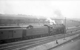 New York Central Railroad steam locomotive NYC 5211, circa 1950.