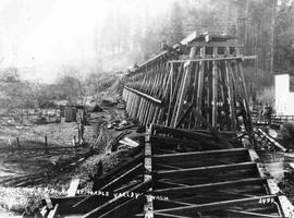 Columbia and Puget Sound Railroad bridge at Maple Valley, Washington in 1911.