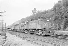 Burlington Northern diesel locomotive 4062 at Tacoma, Washington in 1971.